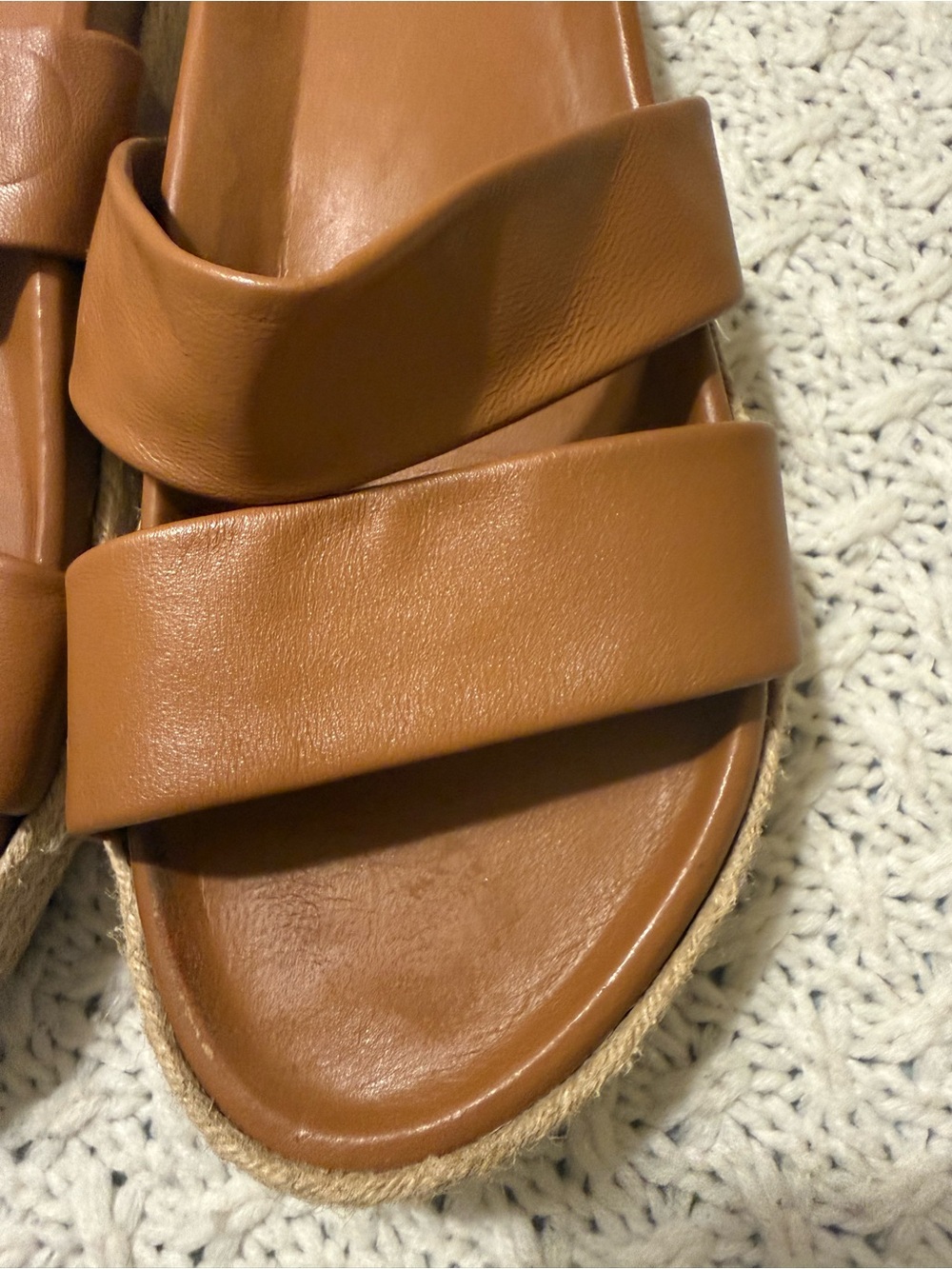 beek Women's Double Strap Slide Sandals in Cognac Brown size 8 - Picture 10 of 11